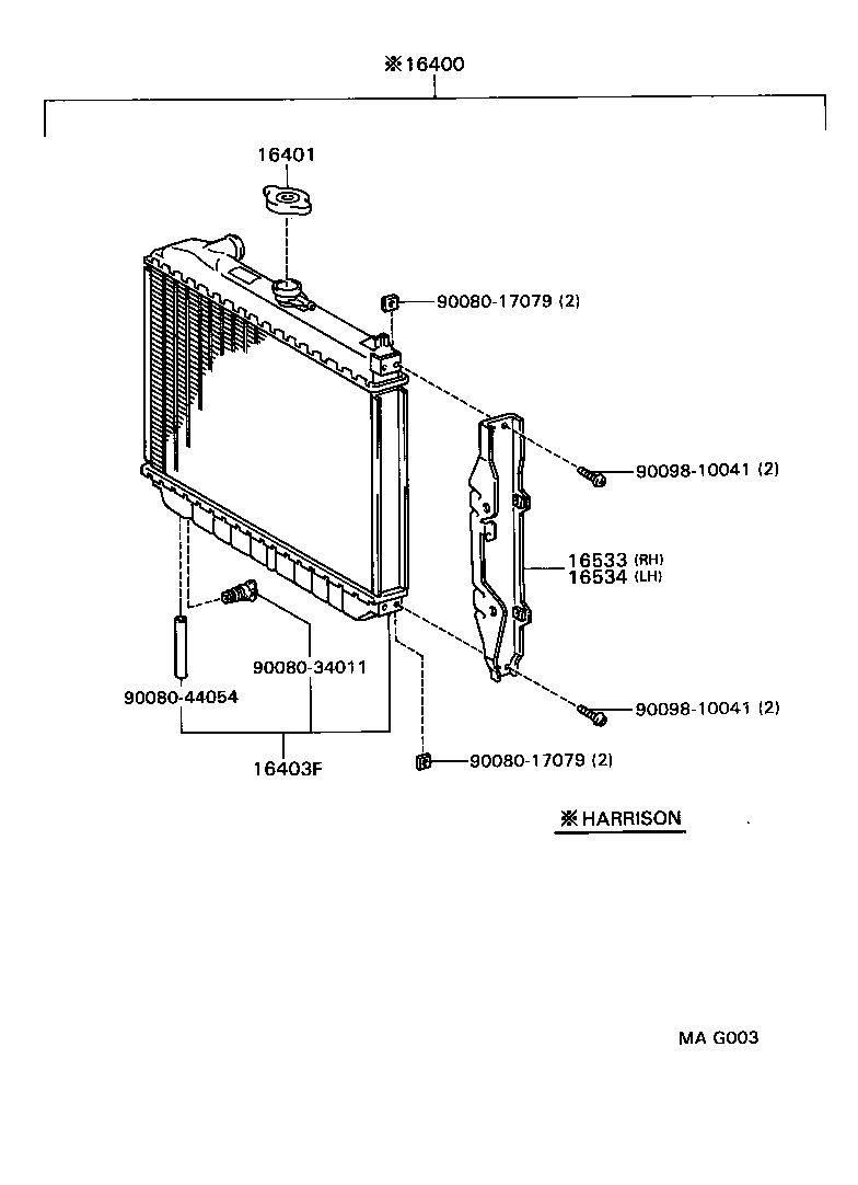 16403-08050 CORE SUB-ASSY, RADIATOR product image