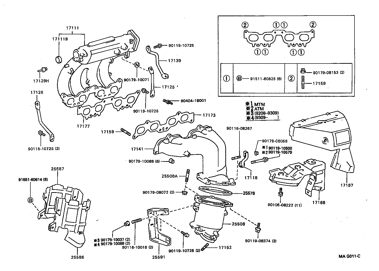 17141-15141 MANIFOLD, EXHAUST product image