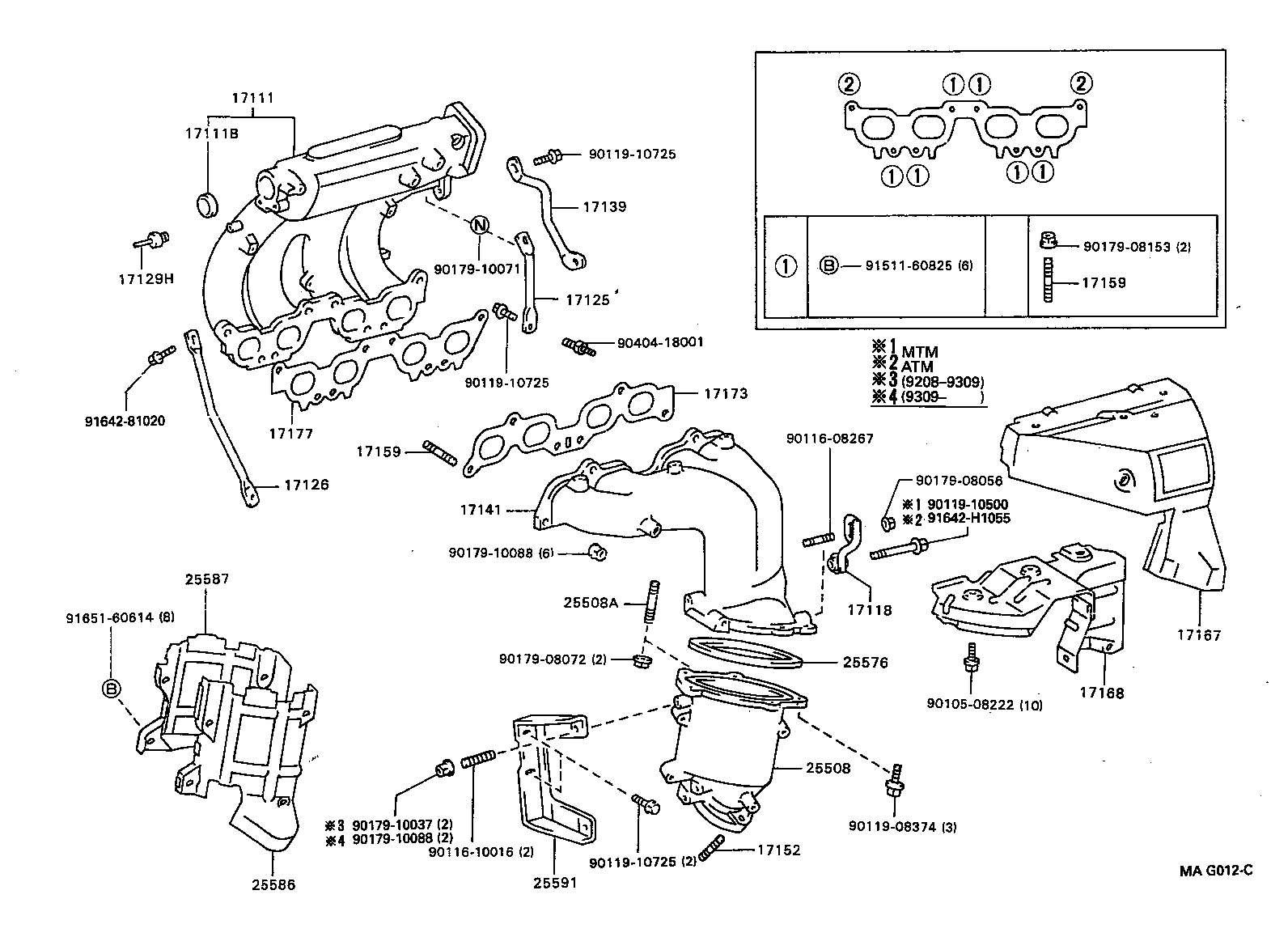 17141-15141 MANIFOLD, EXHAUST product image