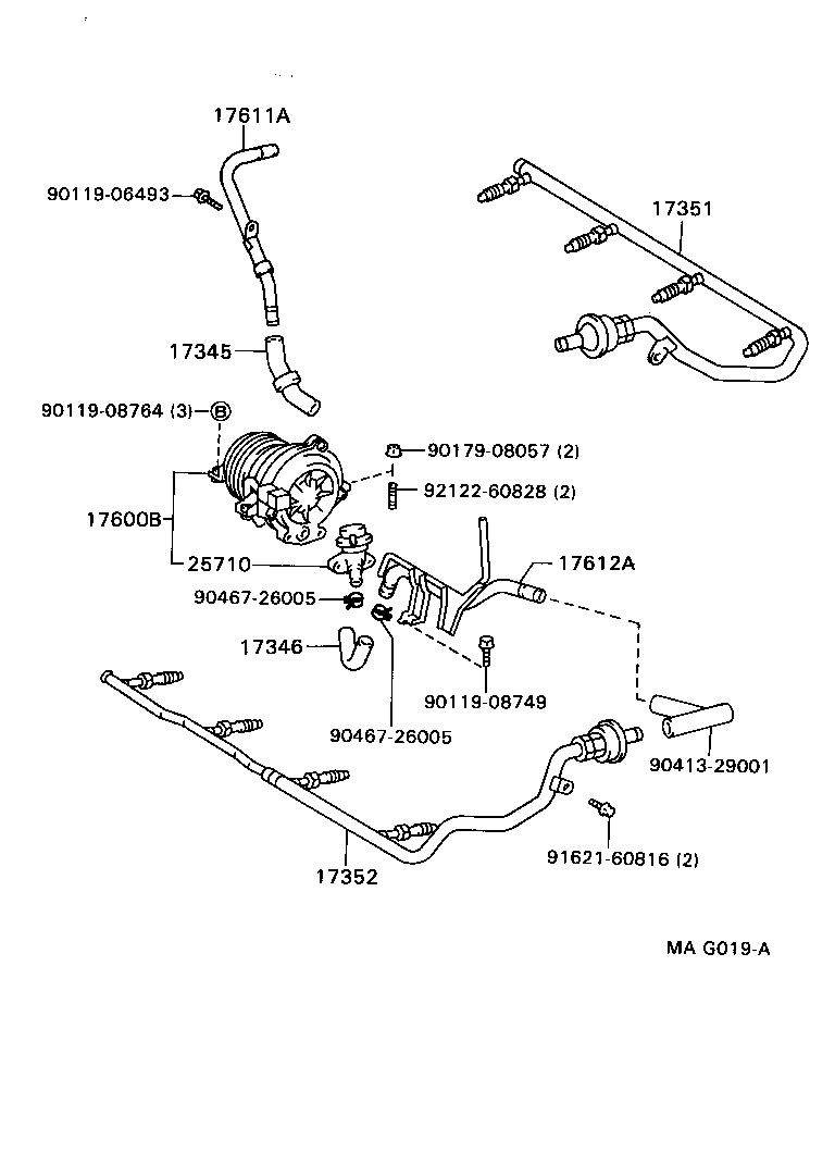 Toyota 25710-50010 VALVE ASSY, AIR SWITCHING