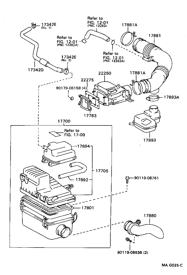 Toyota 17700-0W010 CLEANER ASSY, AIR