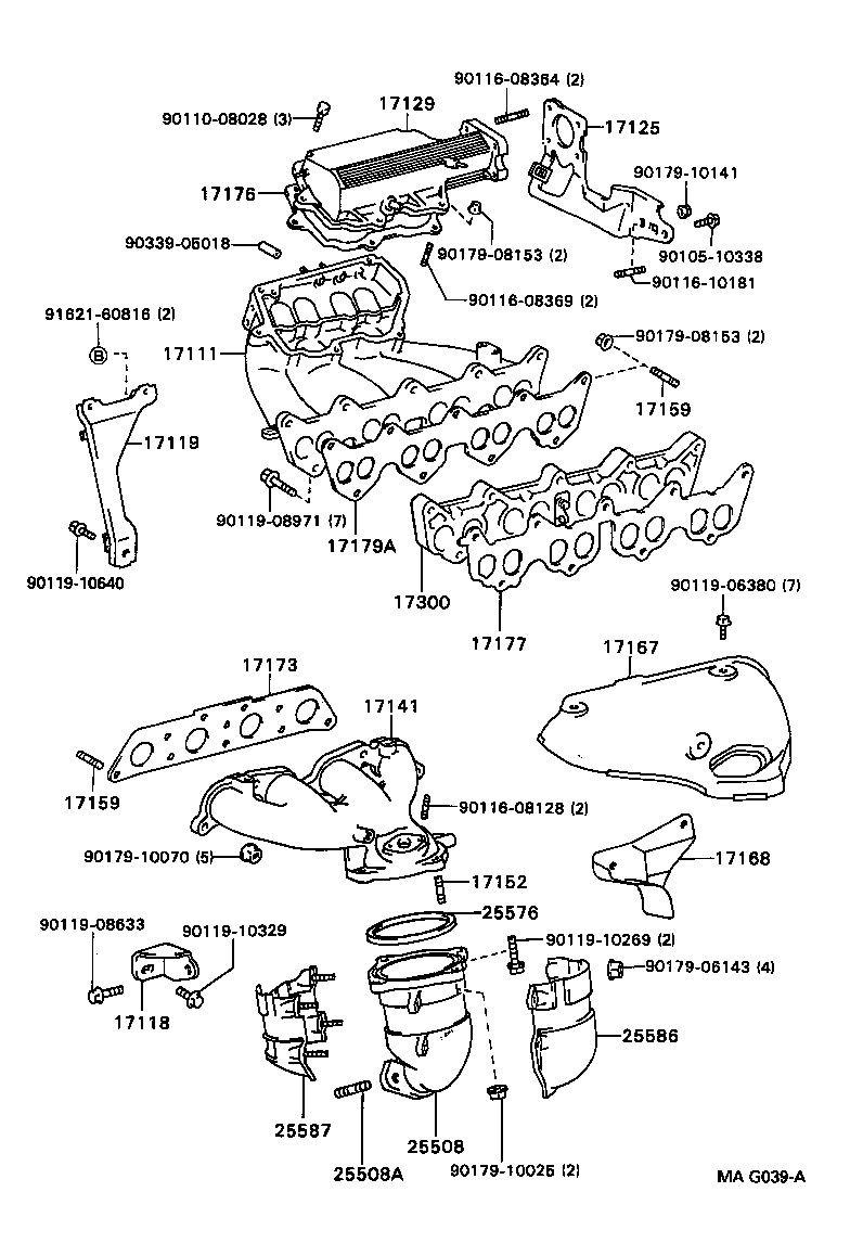 17141-15141 MANIFOLD, EXHAUST product image
