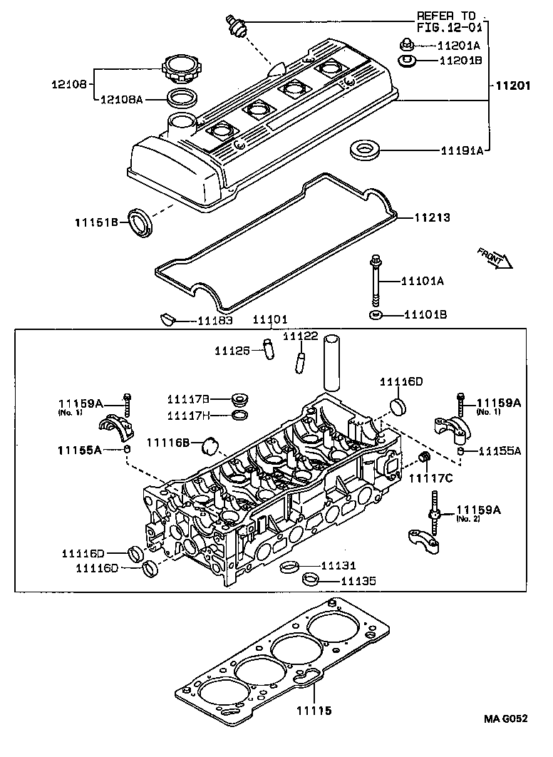 11101-74130 HEAD SUB-ASSY, CYLINDER product image