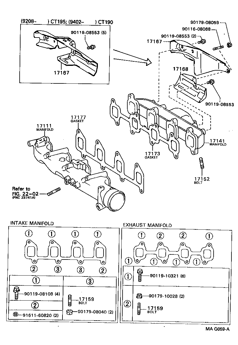 17118-74270 STAY, MANIFOLD product image