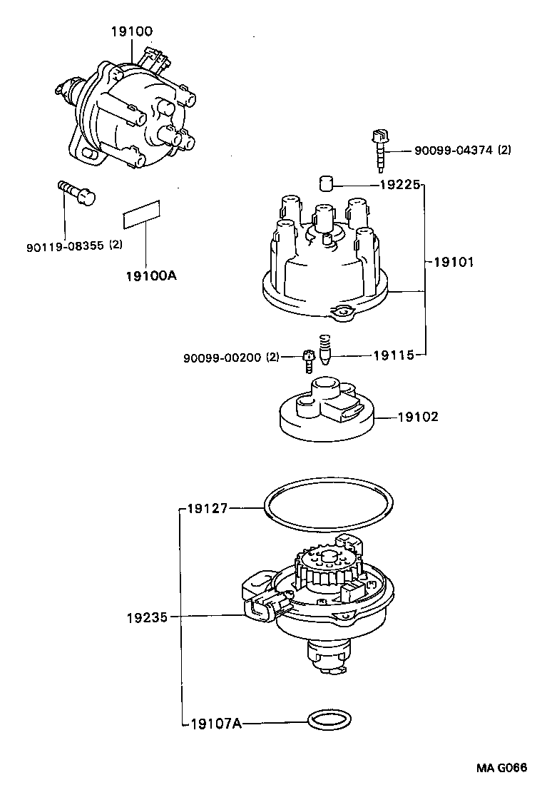 19050-16020 DISTRIBUTOR ASSY product image