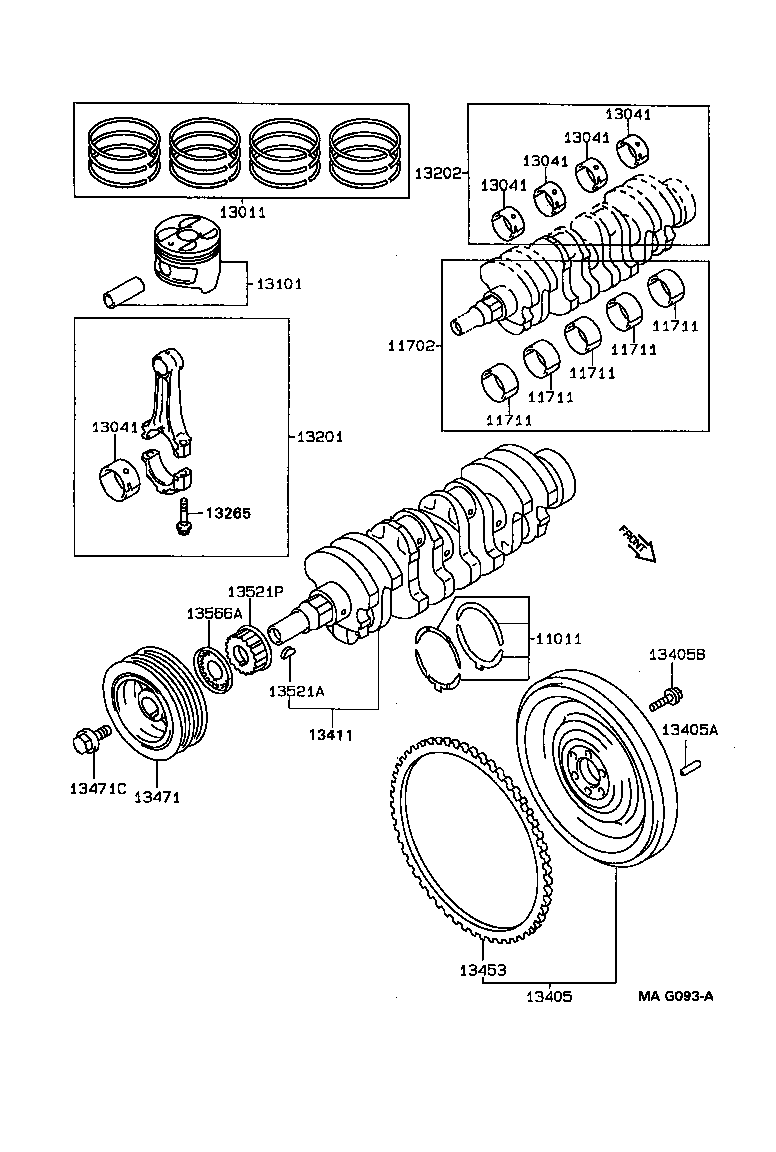 Toyota 13041-74040-03 BEARING, CONNECTING ROD