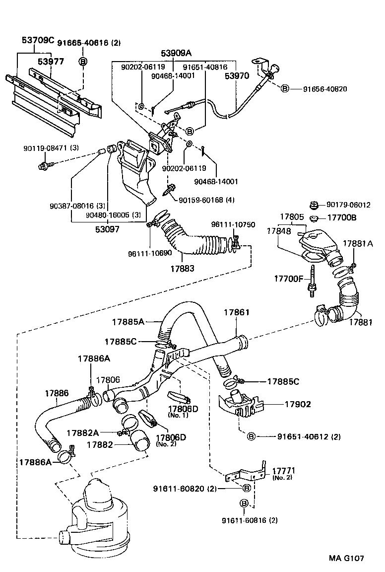 17700-54540 CLEANER ASSY, AIR product image
