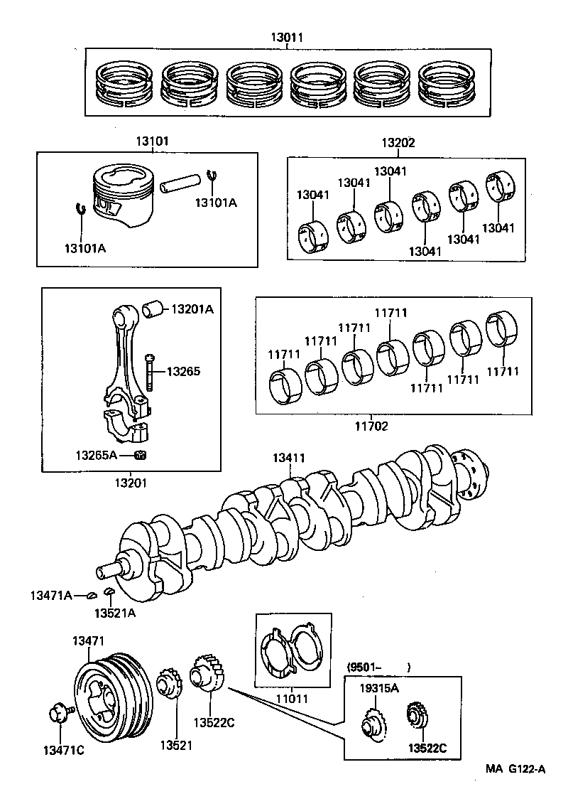 13204-66020 BEARING SET, CONNECTING ROD product image