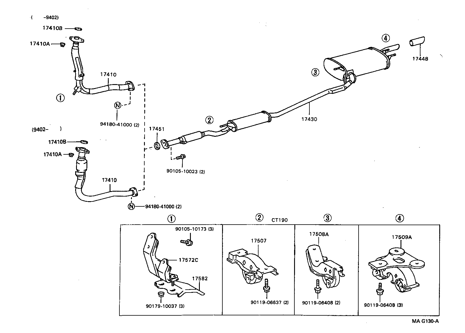 17430-64800 PIPE ASSY, EXHAUST, TAIL product image