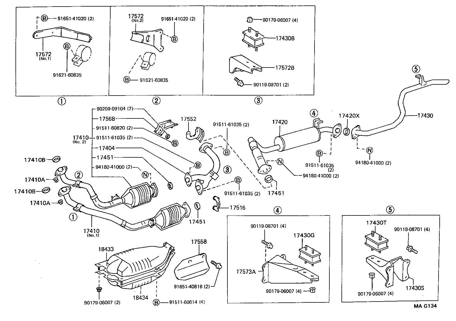 17405-61320 PIPE ASSY, EXHAUST, TAIL product image
