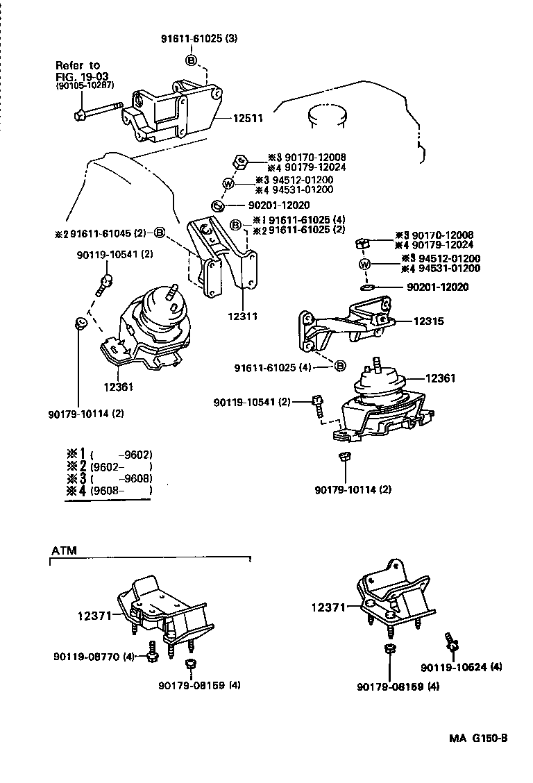 12315-46100 BRACKET, ENGINE MOUNTING, FRONT NO.1 LH product image