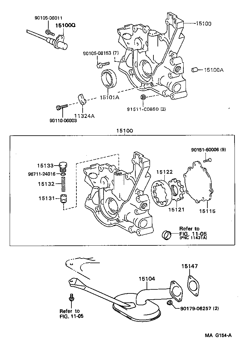 15104-54150 STRAINER SUB-ASSY, OIL product image