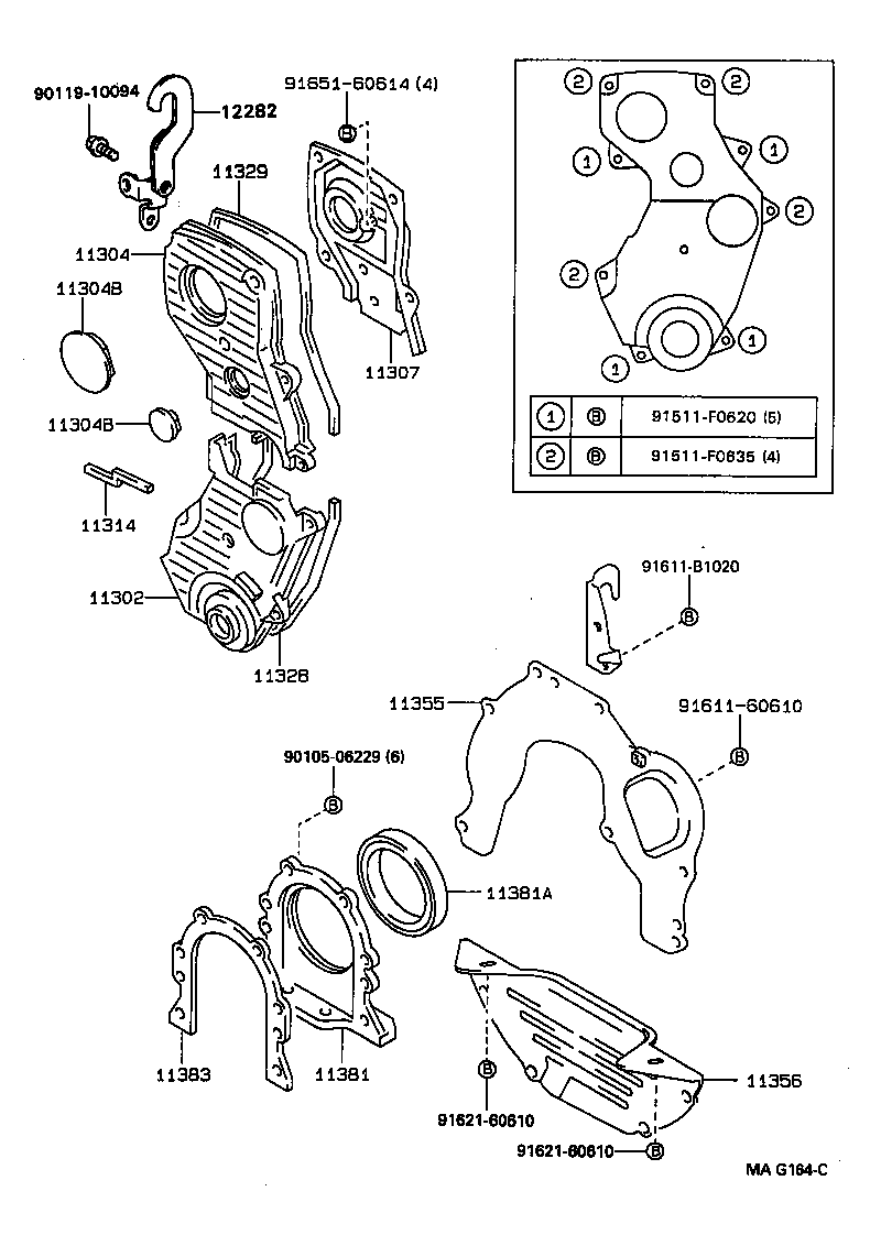 11325-46020 COVER, TIMING BELT, NO.4 product image
