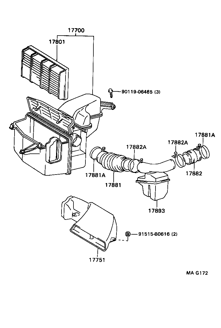 17700-70150 CLEANER ASSY, AIR product image
