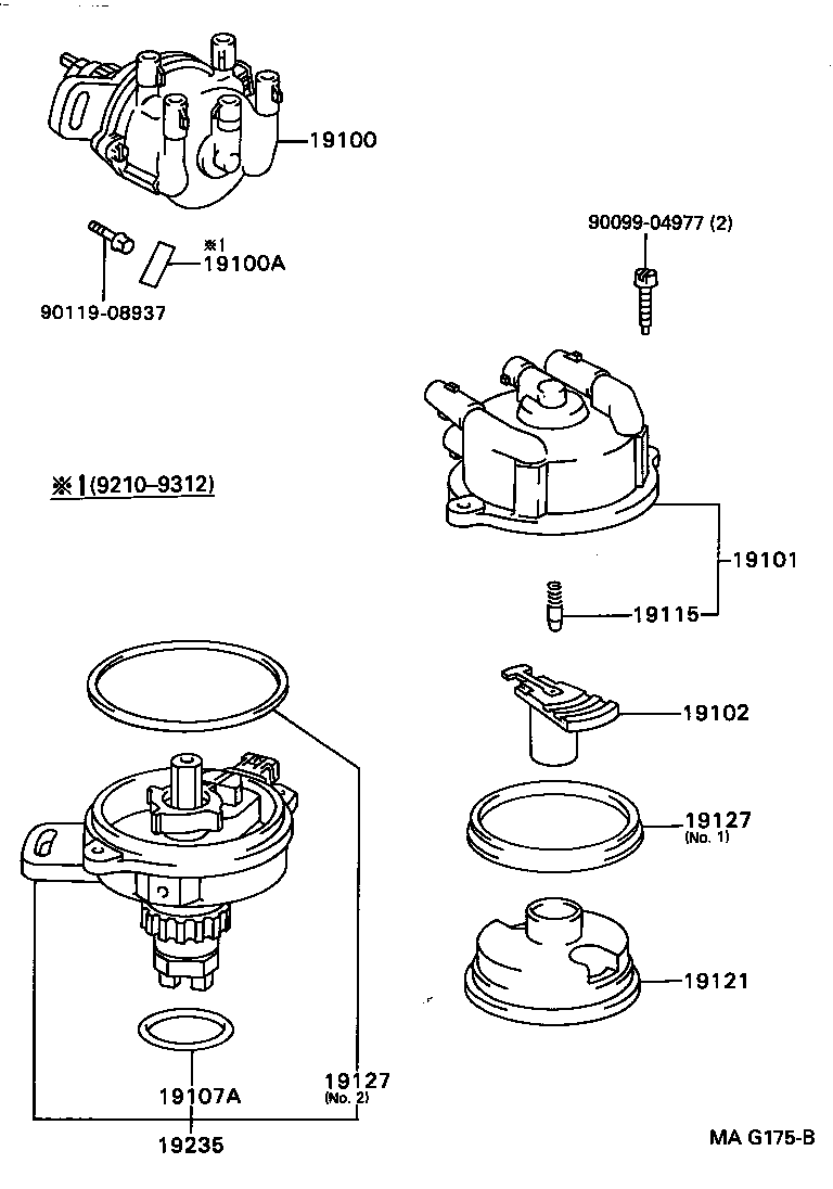 19100-74100 DISTRIBUTOR ASSY product image