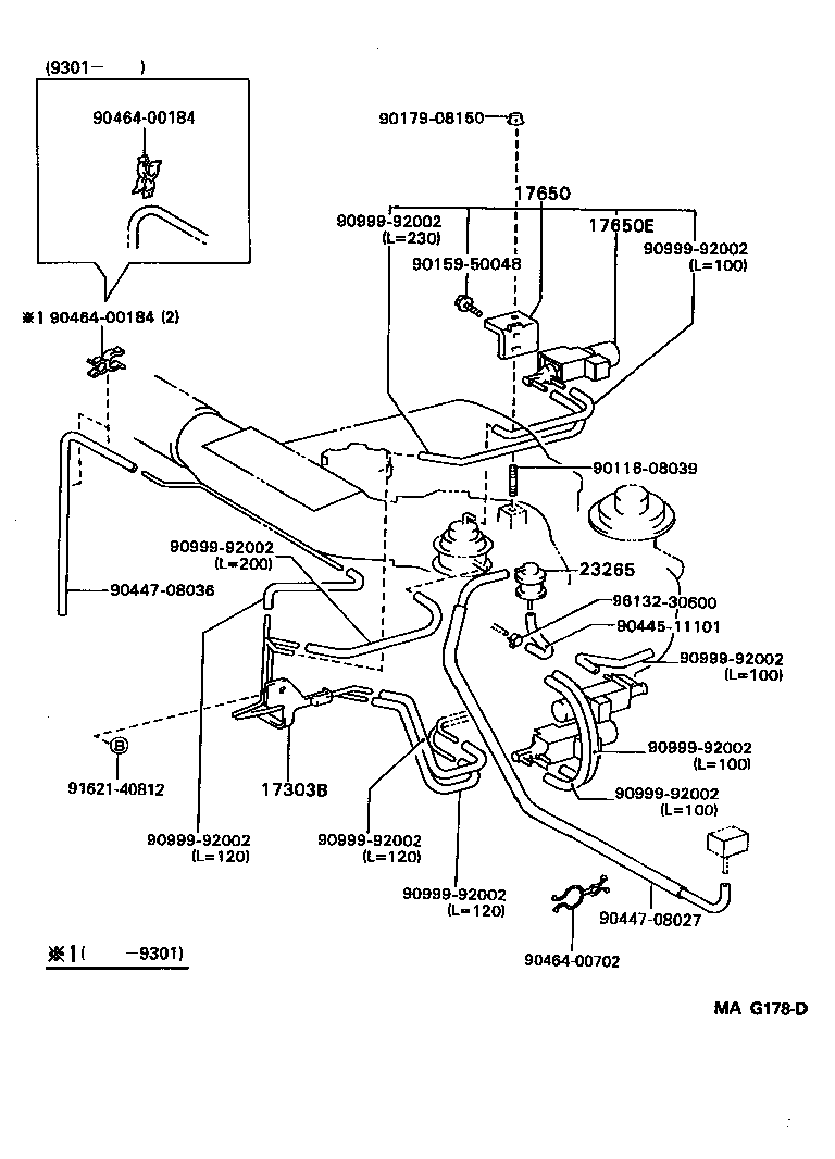 17341-46140 HOSE, NO.1(FOR IDLE-UP) product image