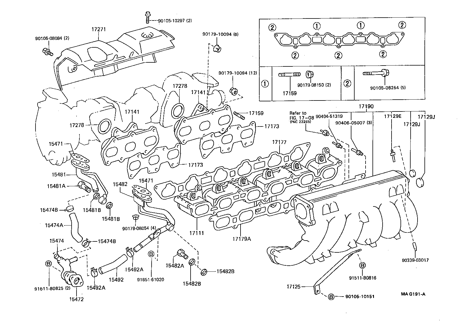 17101-74210 MANIFOLD, INTAKE product image