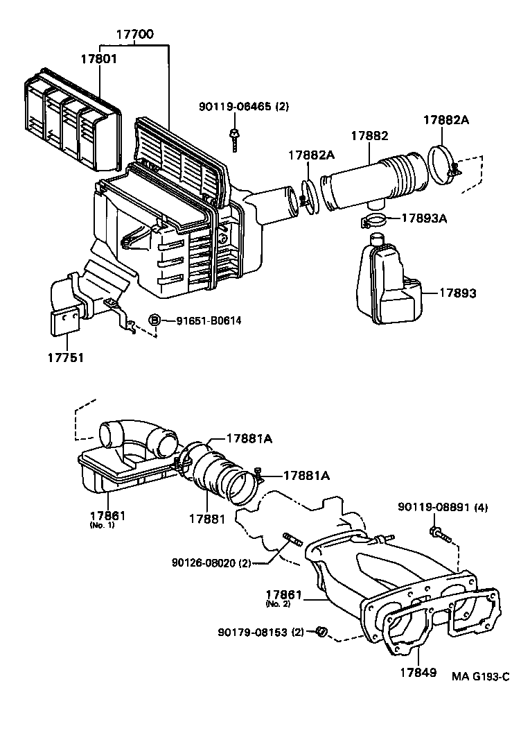 17700-70150 CLEANER ASSY, AIR product image