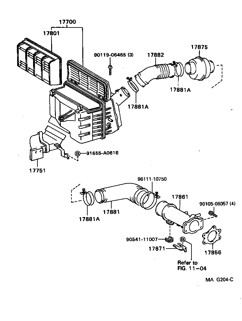 17700-70150 CLEANER ASSY, AIR product image