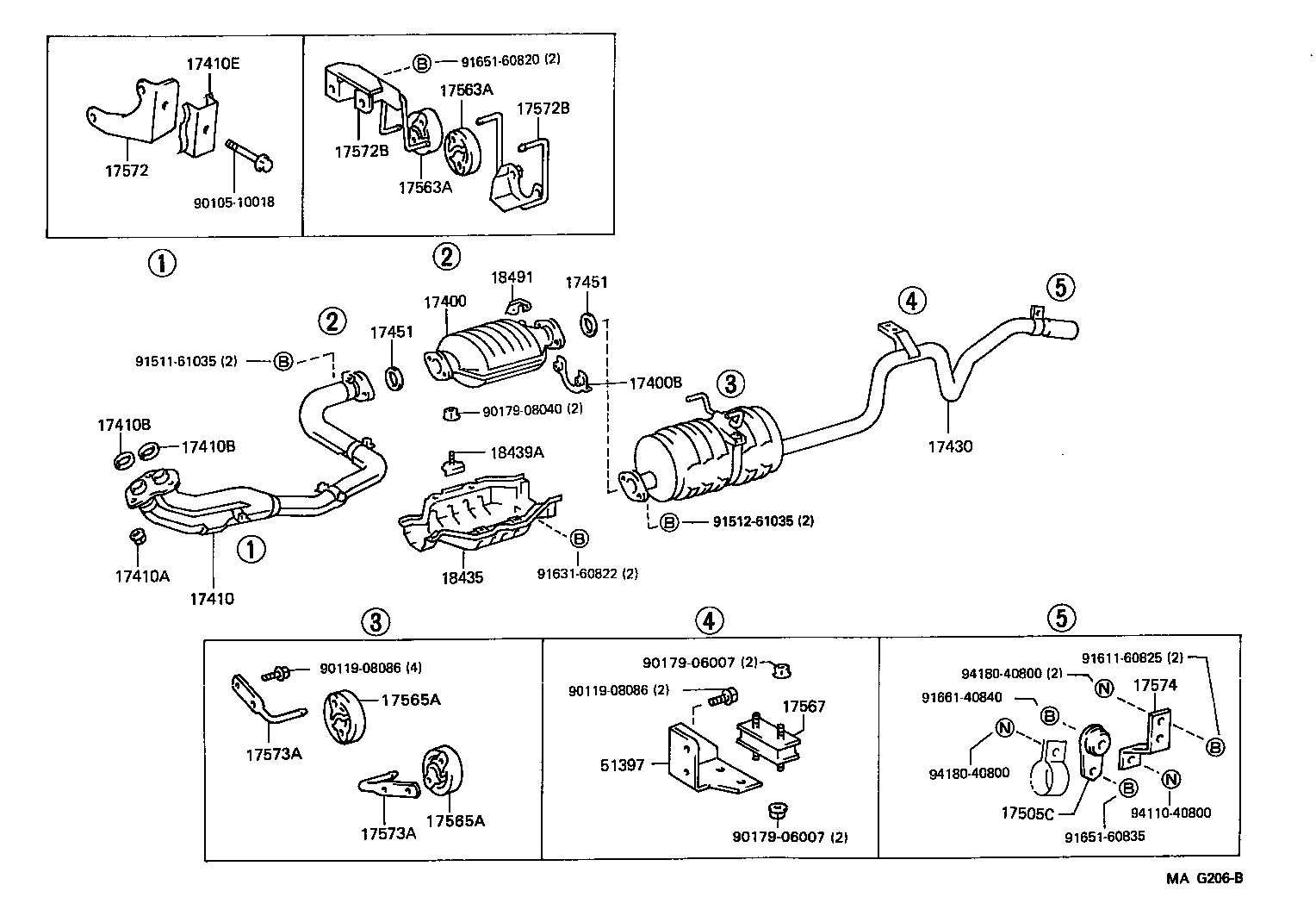 17430-72300 PIPE ASSY, EXHAUST, TAIL product image