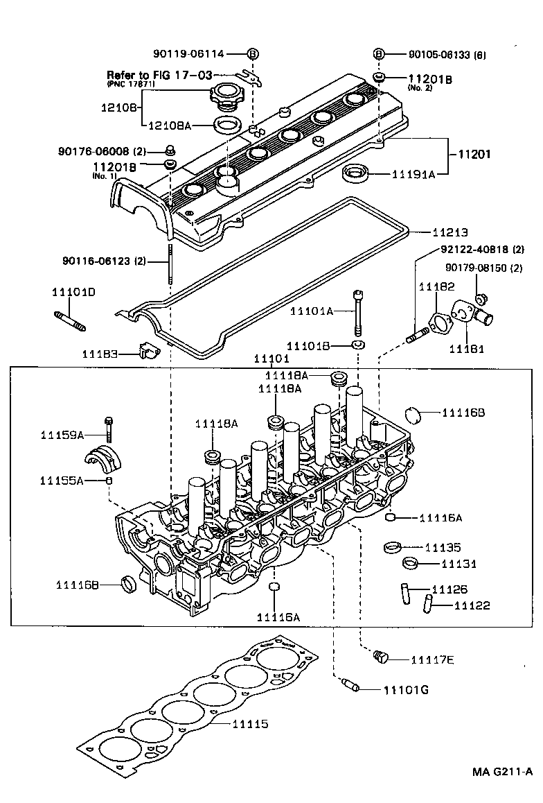 11115-88410 GASKET, CYLINDER HEAD product image