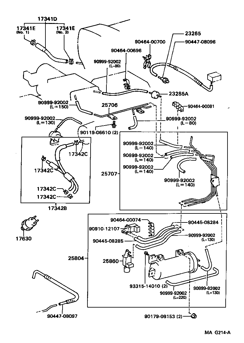 17341-46140 HOSE, NO.1(FOR IDLE-UP) product image