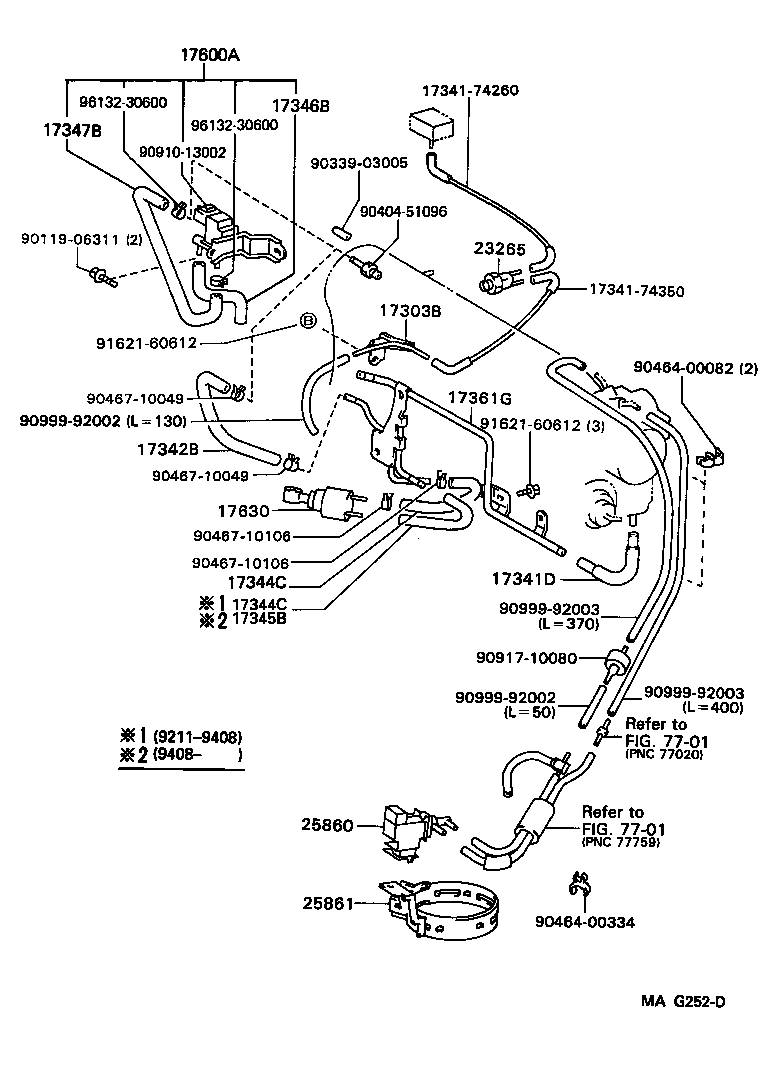 25861-74070 BRACKET, VACUUM SWITCHING VALVE product image