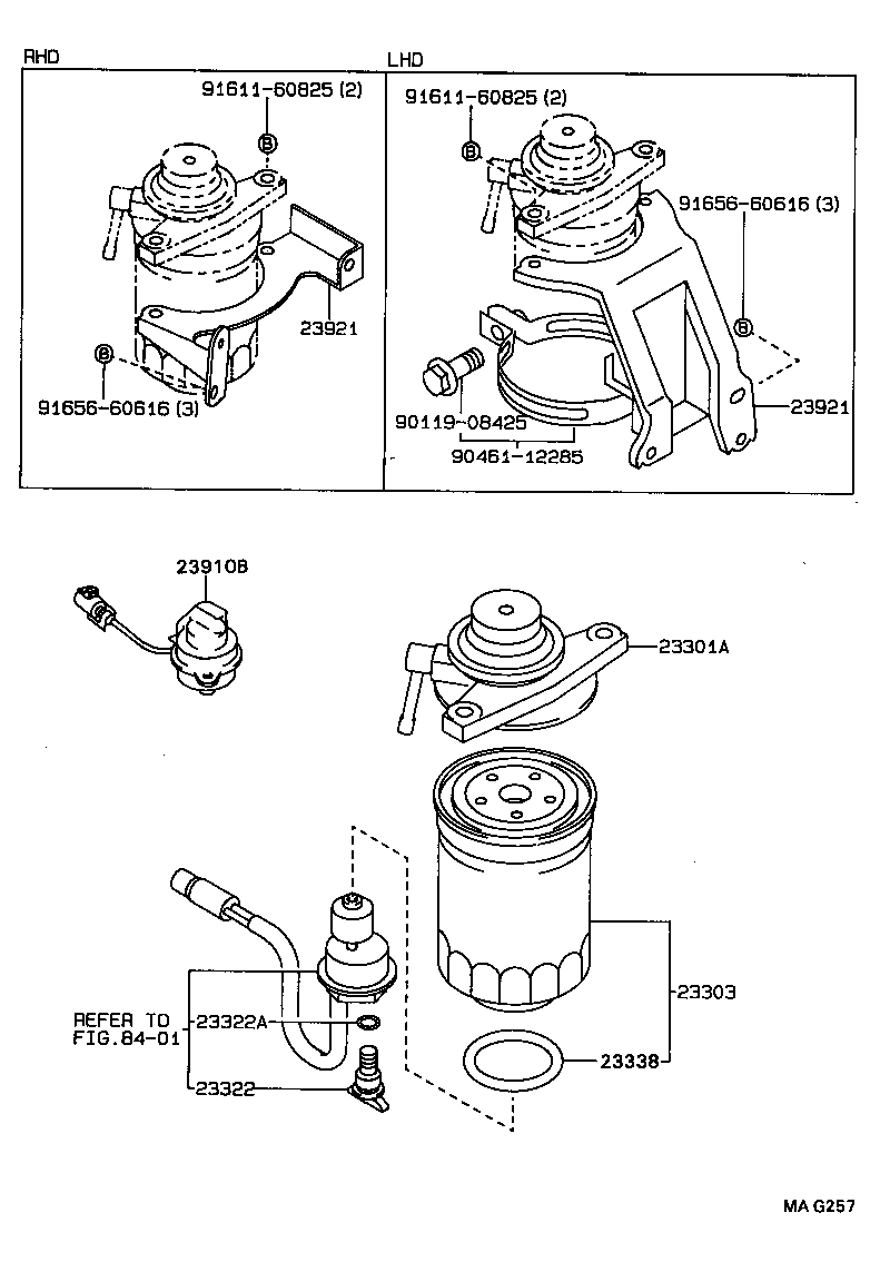 23264-11040 SUPPORT, FUEL FILTER product image