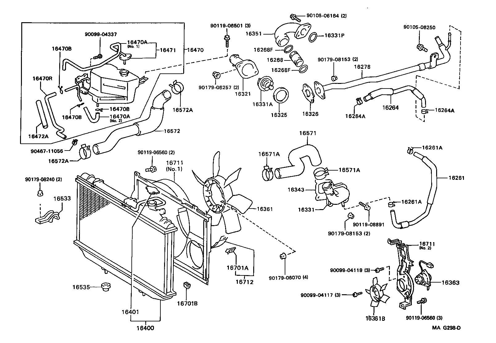 Toyota 90480-40020 SUPPORT, RADIATOR, LOWER