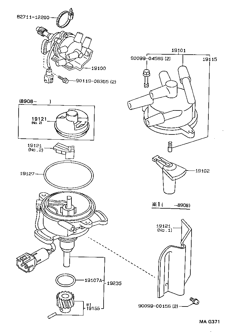 19020-16111 DISTRIBUTOR ASSY product image