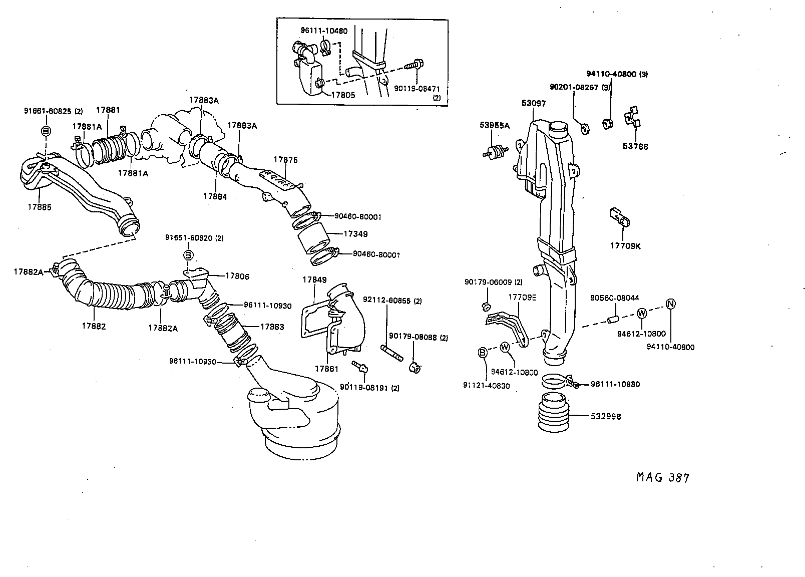 17349-58020 HOSE, INTAKE PIPE product image