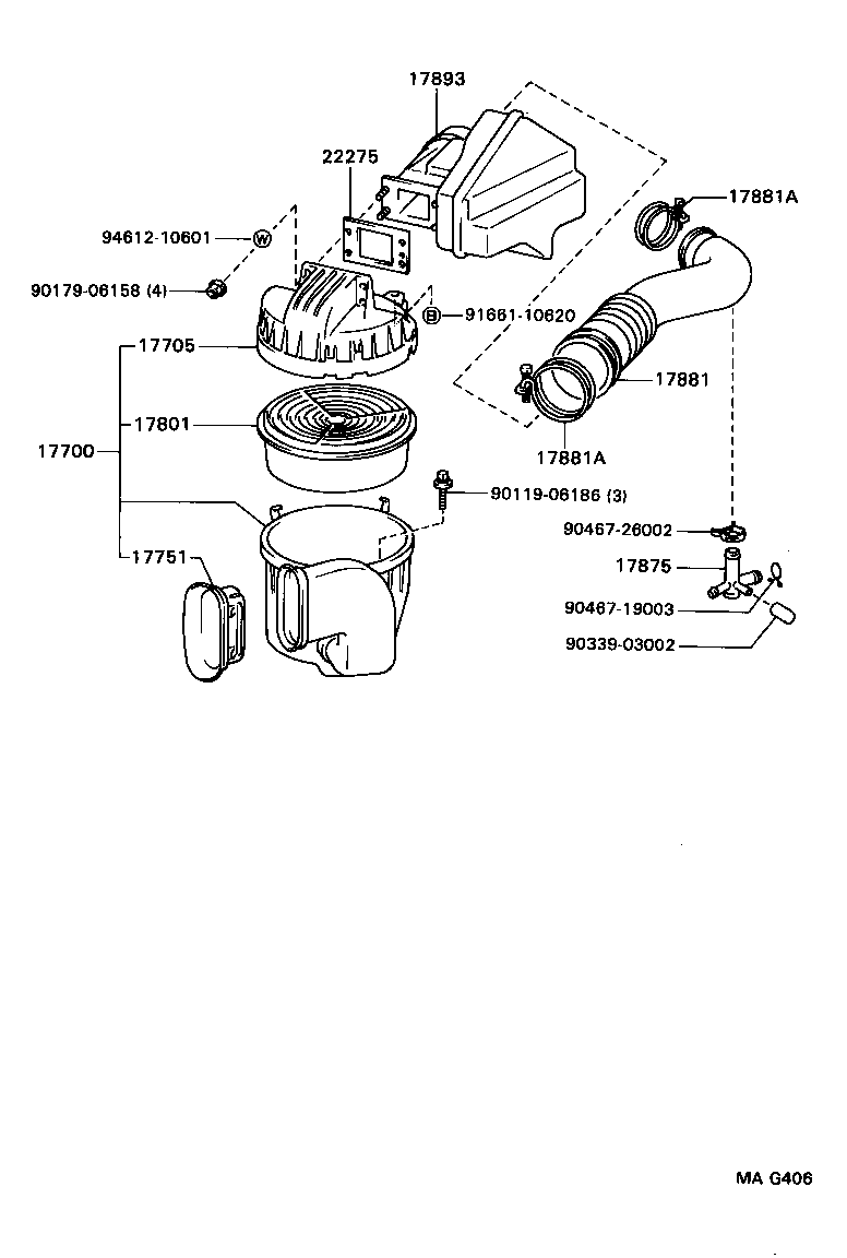 17705-73120 CAP SUB-ASSY, AIR CLEANER product image