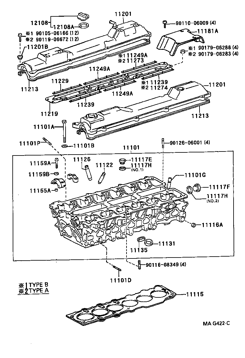 11101-49356 HEAD SUB-ASSY, CYLINDER product image