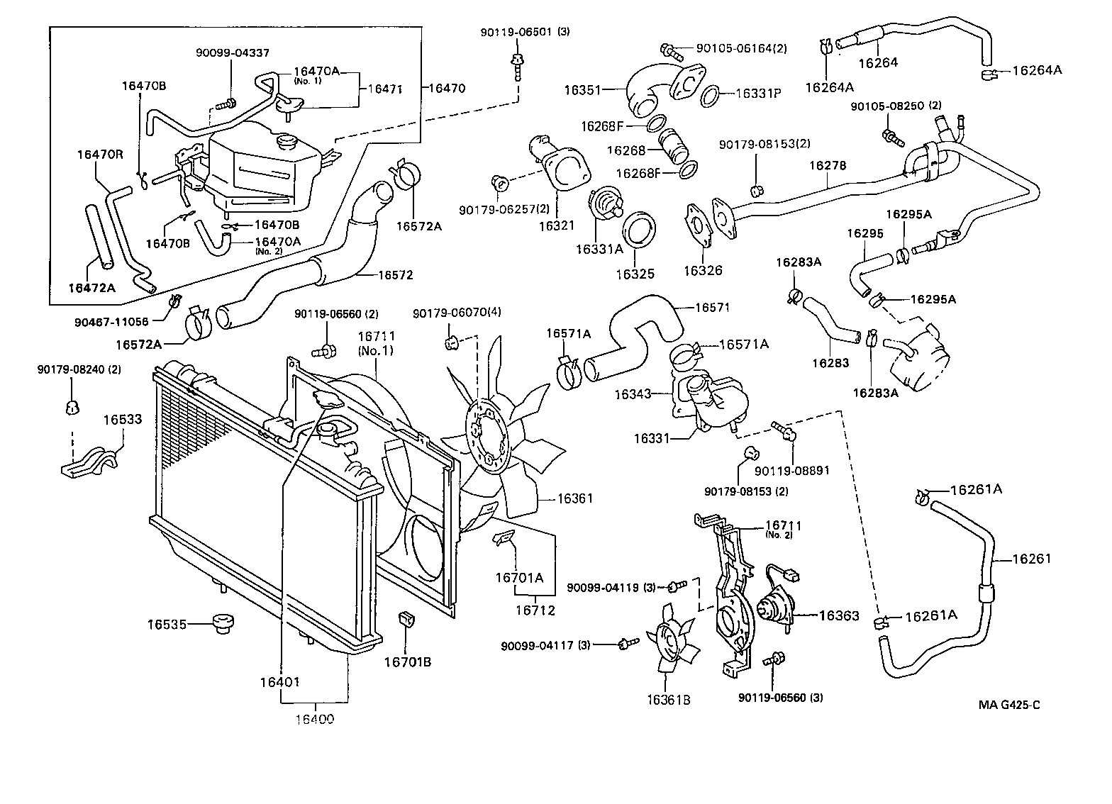 16572-46080 HOSE, RADIATOR, OUTLET product image