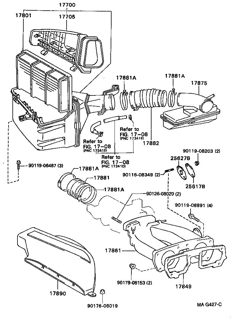 17875-46050 PIPE, INTAKE AIR CONNECTOR product image