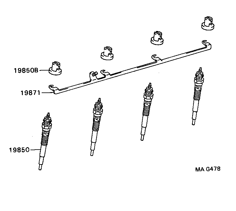 19871-18010 CONNECTOR, GLOW PLUG NO.1 product image