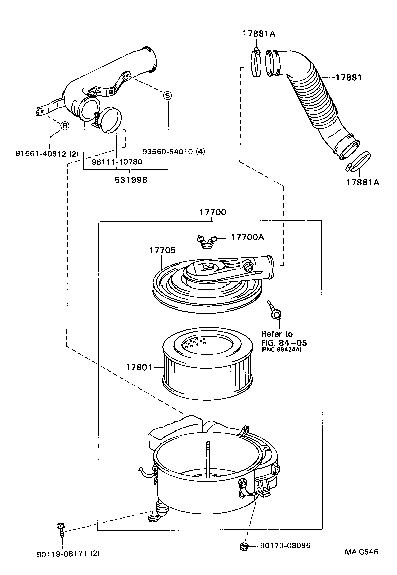 17700-61290 CLEANER ASSY, AIR product image