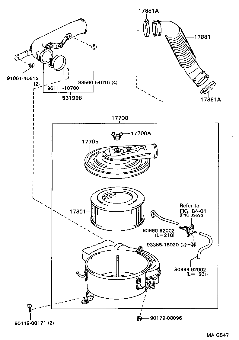 17700-17280 CLEANER ASSY, AIR product image