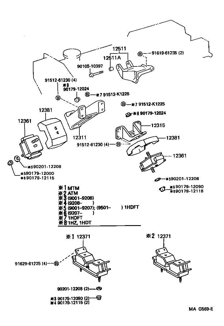 12361-17010 INSULATOR, ENGINE MOUNTING, FRONT product image
