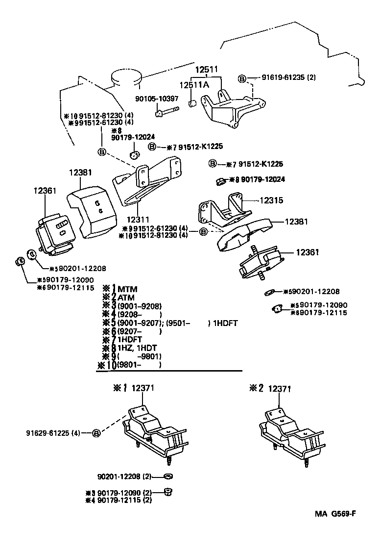 12371-17060 INSULATOR, ENGINE MOUNTING, REAR NO.1 product image
