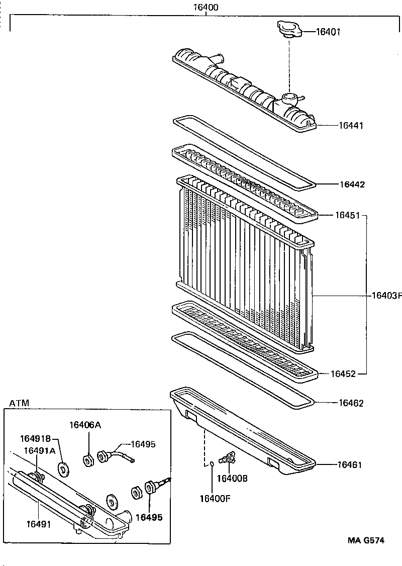 16261-46040 HOSE, WATER BY-PASS product image