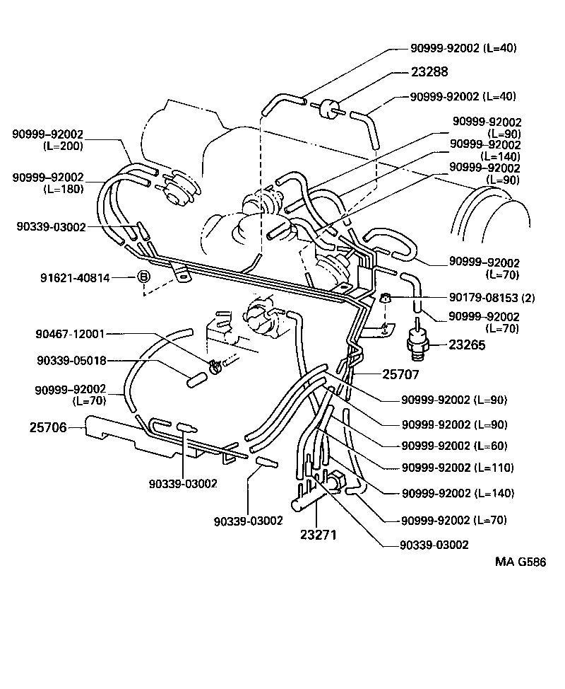 23818-74010 PIPE, FUEL VAPOR FEED product image