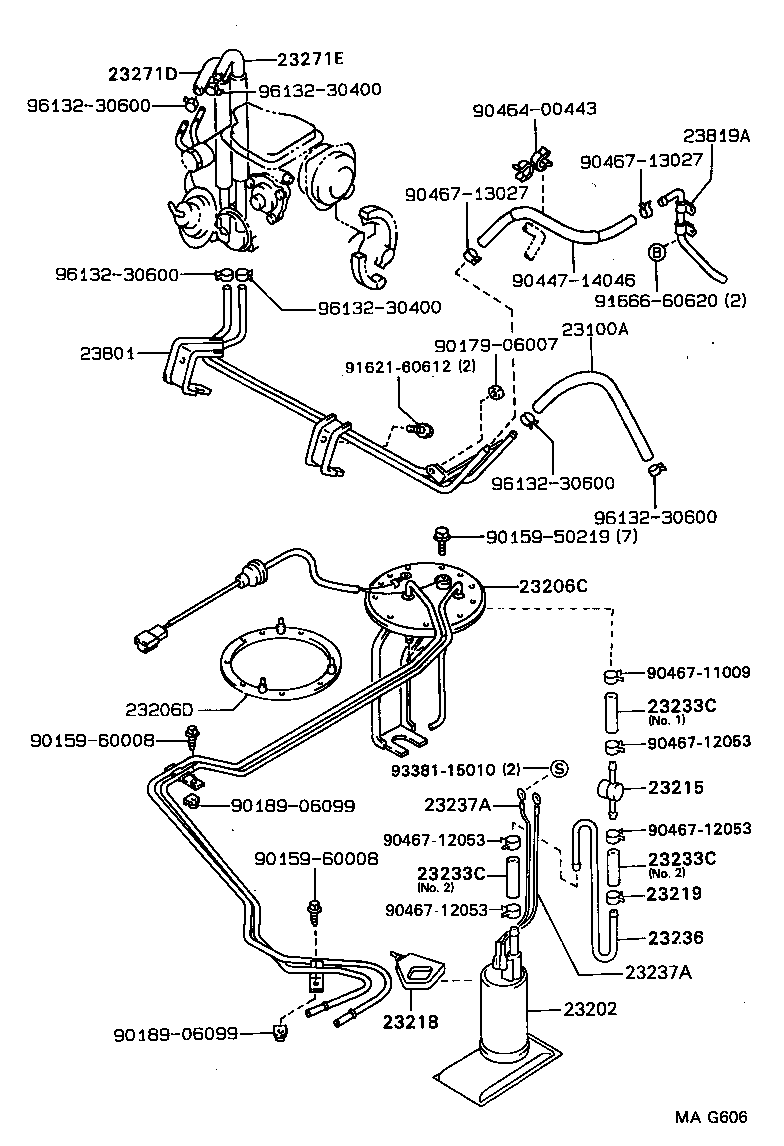 23233-74372 HOSE, FUEL PUMP product image