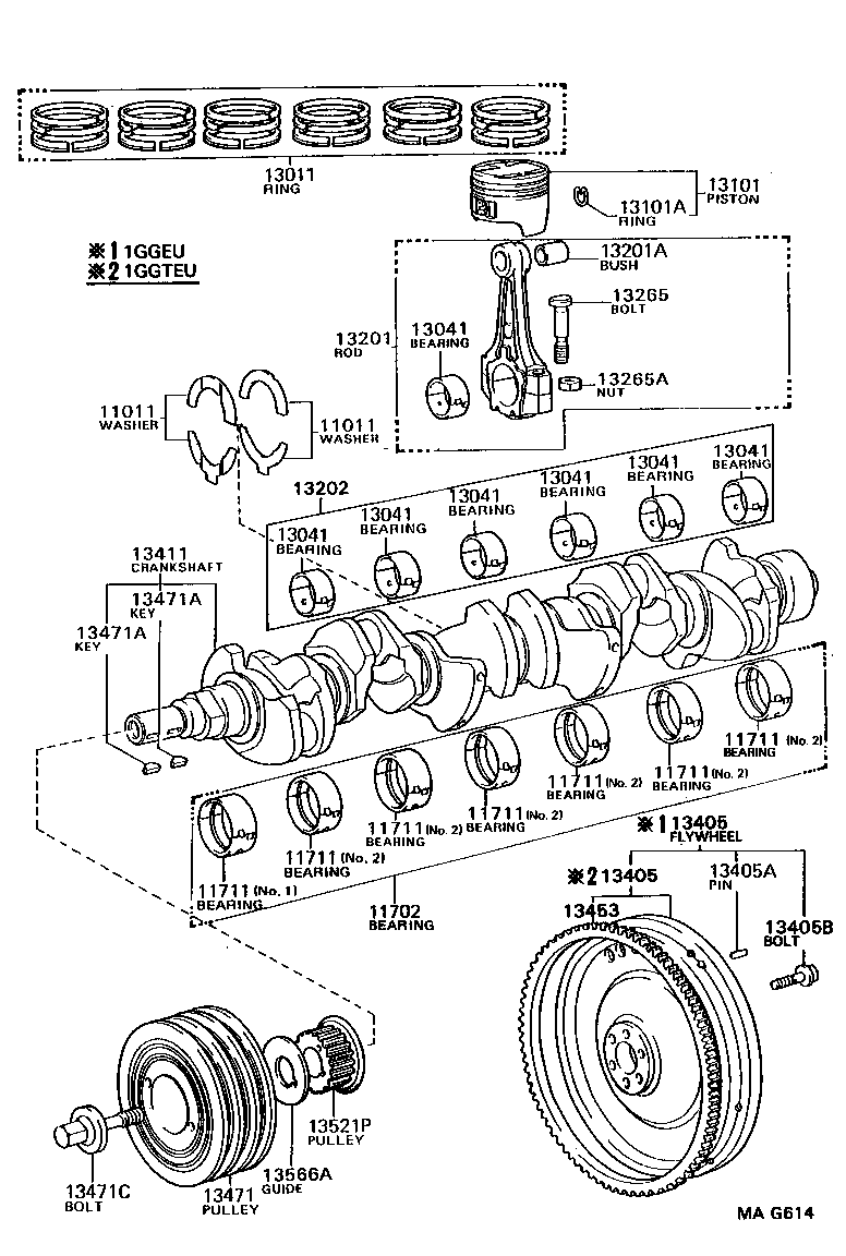 13103-70040 PISTON SUB-ASSY, W/PIN product image