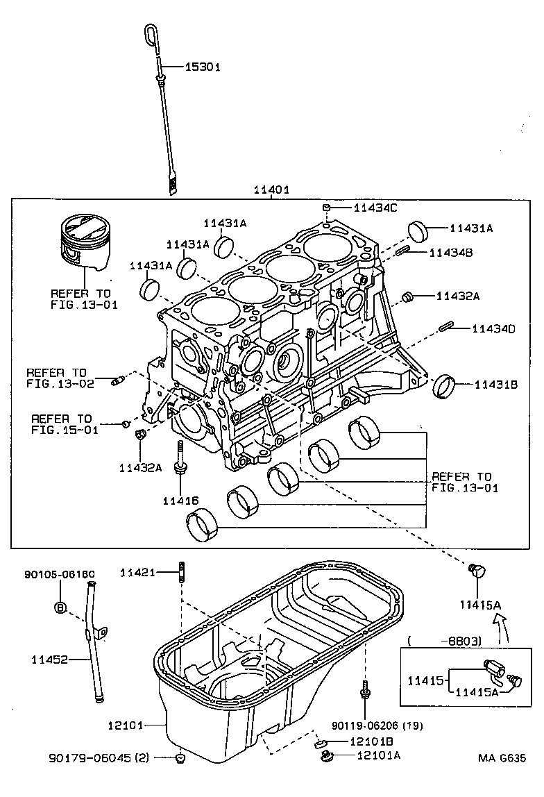 11401-79188 BLOCK SUB-ASSY, CYLINDER product image