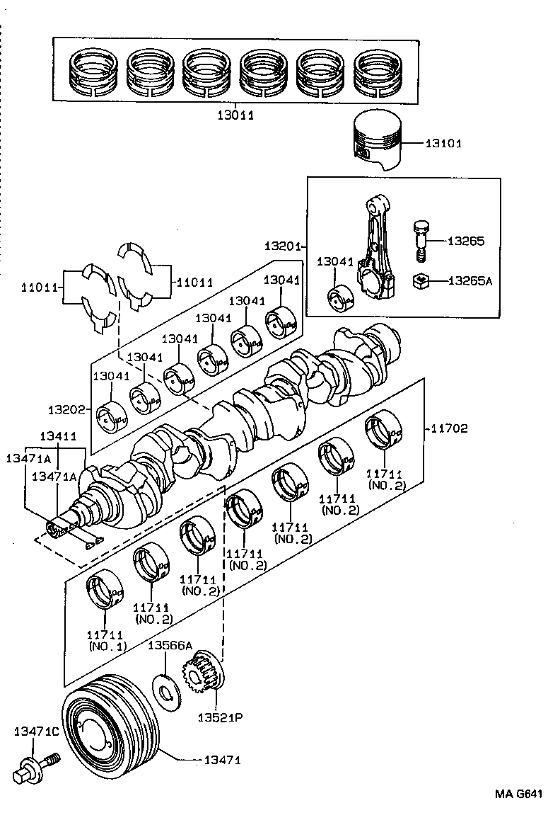 13407-50060 DAMPER SUB-ASSY, CRANKSHAFT product image