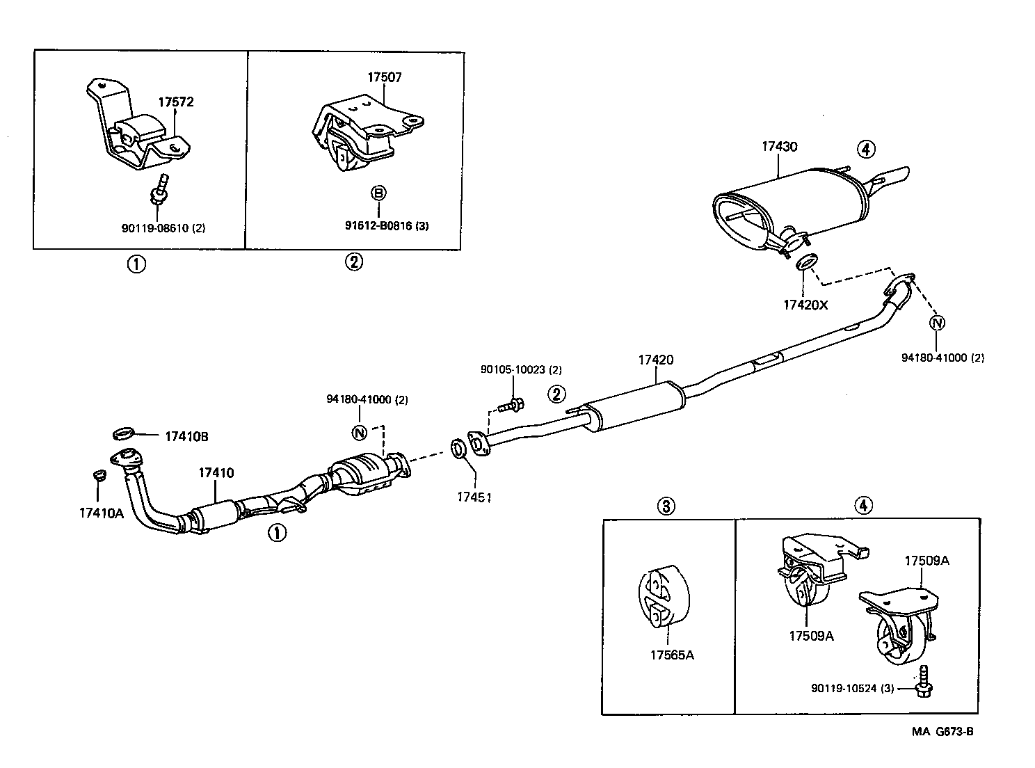 17430-07021 PIPE ASSY, EXHAUST, TAIL product image