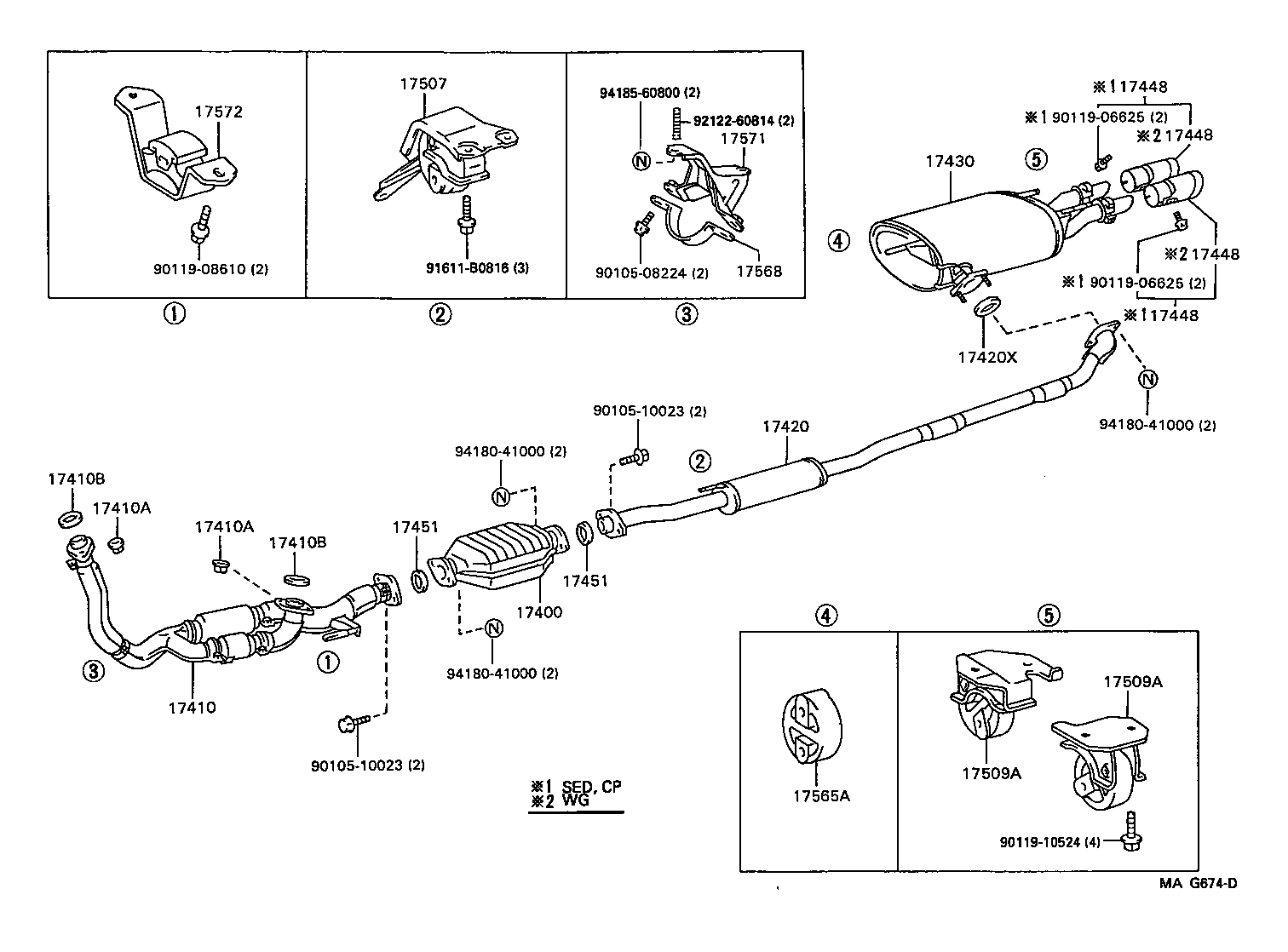 17430-07021 PIPE ASSY, EXHAUST, TAIL product image