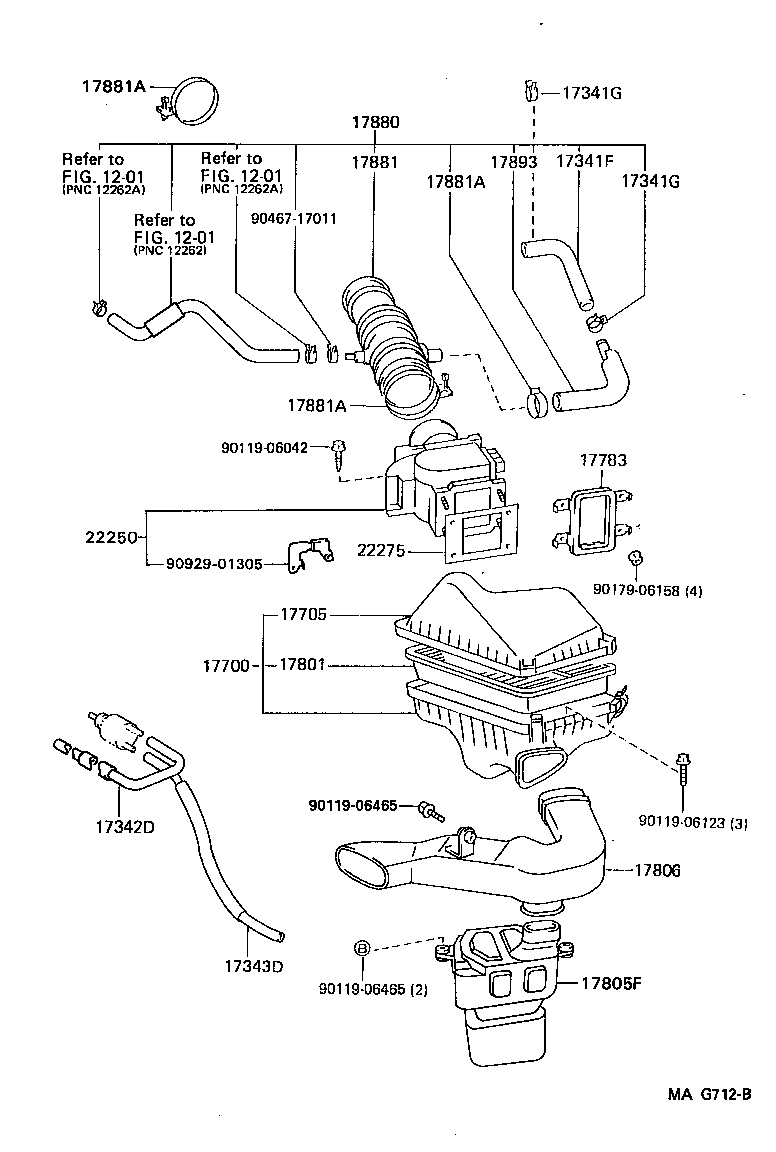 17880-62060 HOSE ASSY, AIR CLEANER product image