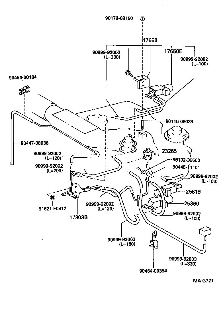17303-50040 PIPE SUB-ASSY, AIR, NO.1 product image